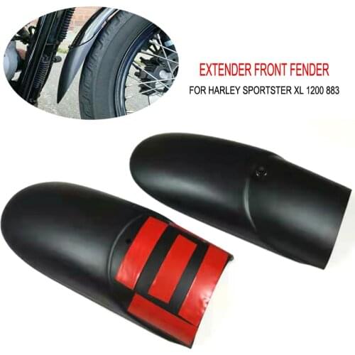 Motorcycle Mudguard Extender Front Fender Mudflap Extension For Harley Davidson XL1200 XL883 XL48