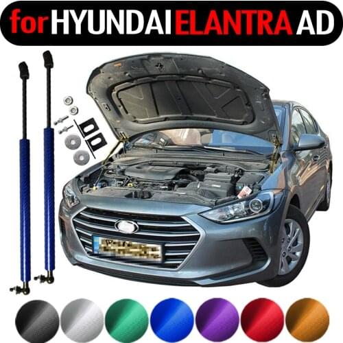 Carbon Fiber Bonnet Modify Gas Struts Lift Support Shock for Hyundai Elantra AD 2016-2018 Absorber for Hyundai Avante Damper