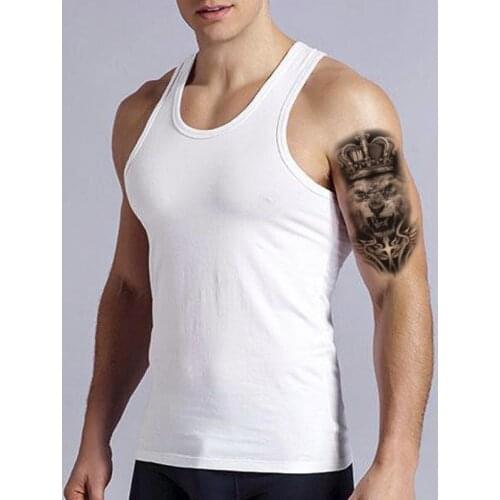 Lion Crown Letters Waterproof Temporary Tattoo Sticker Black Cross Wings Fake Tattoos Flash Tatoos Arm Body Art for Women Men