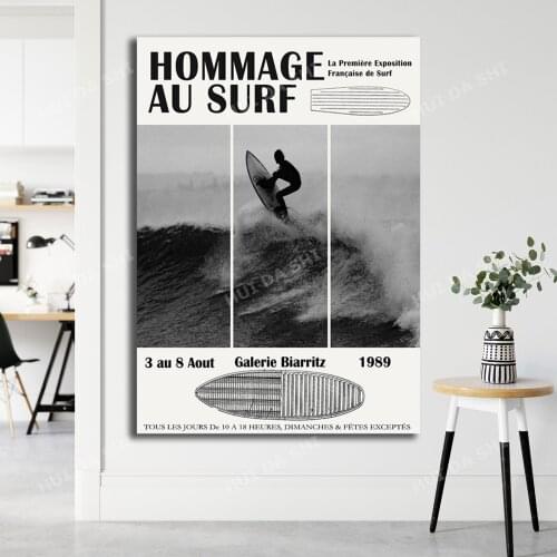 Surfing Exhibition Poster Surfing Poster Biarritz Surfing Print