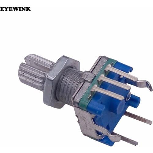 1pcs 15mm Half Shaft EC11 Rotary Encoder Audio Digital Potentiometer Switch Handle Switch D-axis Type D