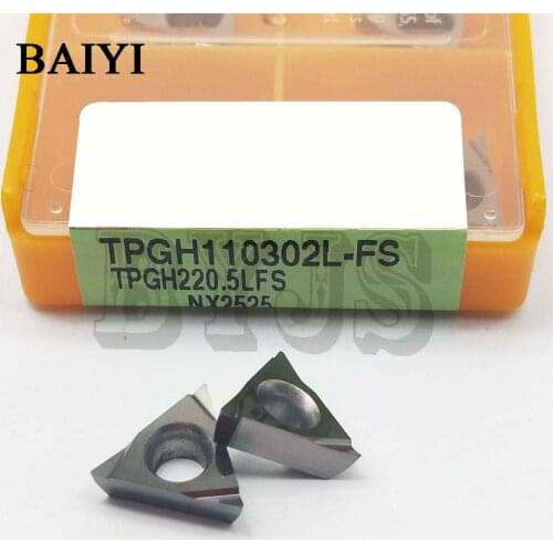 10pcs TPGH110302L-FS NX2525 cutter turning tools carbide insert CNC Cermet fine inner hole boring bar blade