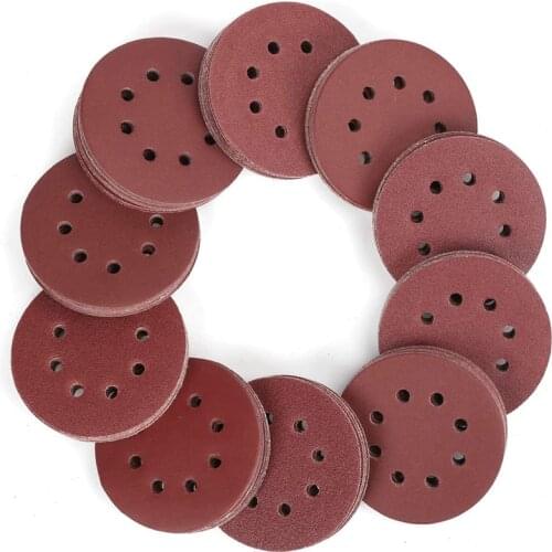 150Pcs Sanding Discs, 125Mm/5-Inch Sandpaper Set, Hook And Loop, 8 Holes, Assorted For Random Orbital Sander