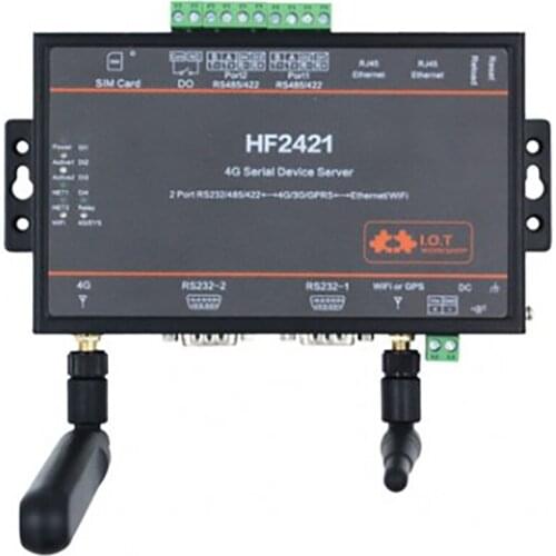 2 Port Serial Device Server RS232 RS485 RS422 to 4G 3G GPRS to RJ45 Ethernet Wifi Converter Industrial Wireless 4G Routers Q188