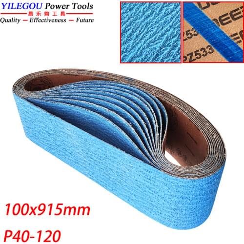 100*914mm Sanding Belt 4" * 36" Sanding Screen 100*915mm Zirconia Alumina For Metal & Stainless Steel With Girt 60 100 180 240