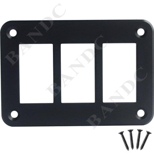 3 Way Gang Aluminum Toggle Switch Panel for Car Marine Boat RV Truck Bus UTV Lorry，Switch Parts DIY Auto Accessory，+4 Screws