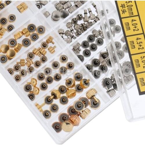 300pcs Watch Crown Parts Replacement Watch Accessories Repair Tool Kit for Watchmaker
