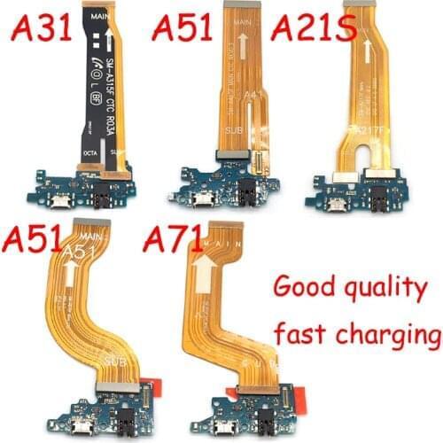 5PCS USB Charging Port Dock Board Connector Main Motherboard Flex Cable For Samsung Galaxy A21 A31 A41 A51 A71 A21S