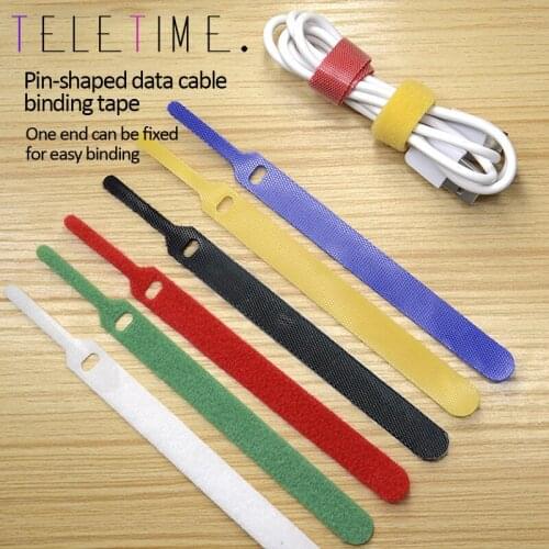 15cm Releasable Cable Ties 50pcs Colored Plastics Reusable Cable ties Nylon Loop Wrap Zip Bundle Ties T-type Cable Tie Wire