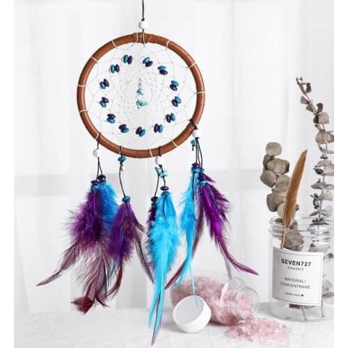 Turquoise Dream Catcher Handmade Car Pendant Room Decoration Artificial Stone Wind Chime Ornaments Creative Home Accessories