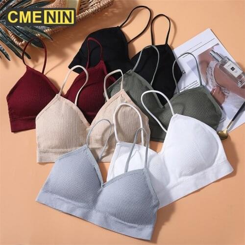 Sexy Women Bras Push Up Gather Bralette Seamless Bra Gorge Femme Comfort Underwear Solid Wire Free Soutien Color Vest Bras B0076