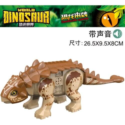 Jurassic Dinosaur World Park Spinosaurus Ankylosaurus Dino Building Block MOC Model DIY Bricks Educational Toys Gifts