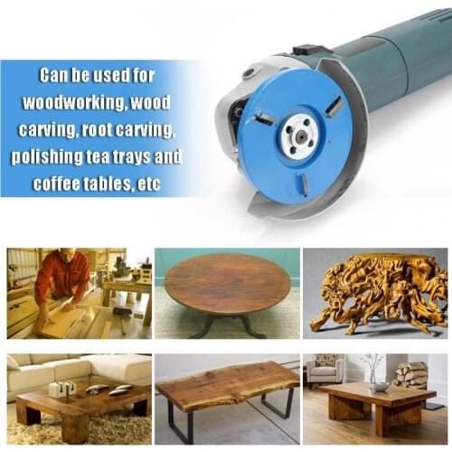 90mm Woodworking Turbo Plane 3 Teeth Wooden Carving Cutter Disc Milling Cutter for 16mm Angle Grinding Machine Tool Accessories