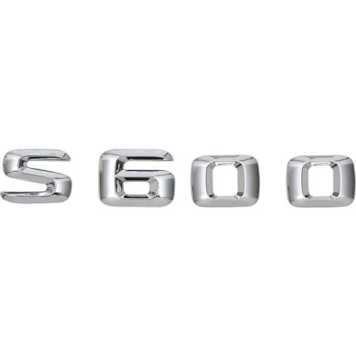 For S Class 220SE W111 W116 W126 W140 W220 W221 W222 S600 Rear Trunk Chrome Emblem Badge Stickers Car Styling