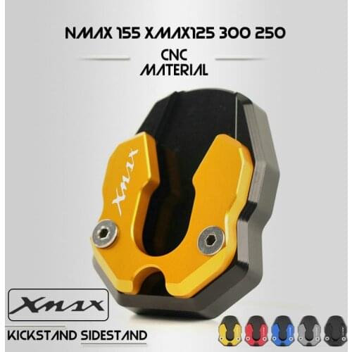 For Yamaha X-MAX X MAX XMAX 300 125 250 2017-2021Motorcycle Accessories Kickstand Sidestand Stand Extension Enlarger Pad