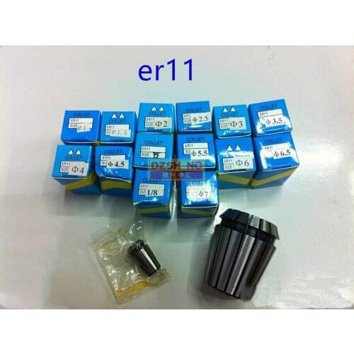 Economy ER11 chuck 1-8mm 1/4 1/8 3.175 6.35MM CNC machine tool chuck Er series milling machine spindle fixture