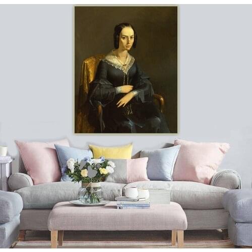 Citon Jean Francois Millet《Madame Valmont》Canvas Art Oil Painting Artwork Poster Picture Wall Decor Backdrop Home Decoration
