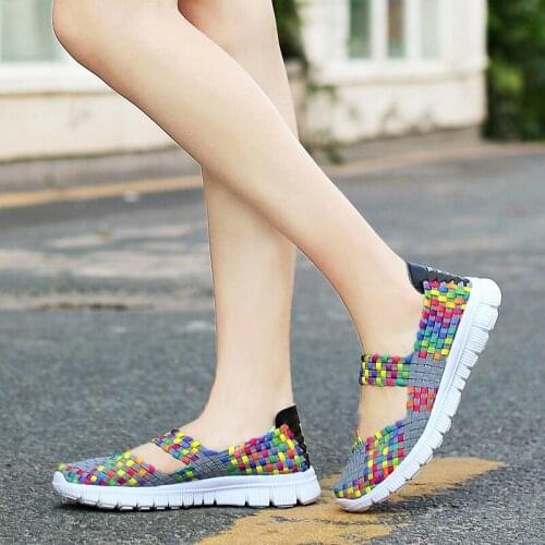 Hot Sale Shallow Mouth Single Shoes Women 2021 Seasons New Womens Shoes Fashion Hand-woven Casual Mother Womens Shoes