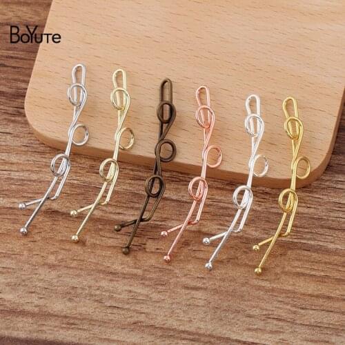 BoYuTe (50 Pieces/Lot) 80*8MM Metal Iron Twisted Hairpin Bangs Clip Factory Direct Sale Diy Hair Accessories Materials