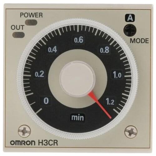 H3Y-2 AC200-230 10M H3CR-A8 AC100-240/DC100-125 Multi Function Timer Relay, 8-Pin Connector, 0.05 s → 300 h, 2 Contacts, DPDT