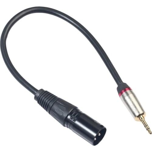 New 0.3M Xlr 3Pin Male To 3.5Mm Trs Male Stereo Plug Shielded Microphone Mic Connector Adapter