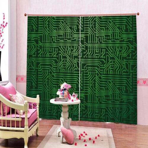 Custom any size 3D Curtain Luxury Blackout Window Curtain Living Room green curtains Blackout curtain
