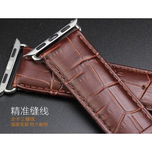 Series 6/5/4/3/2/1 Luxury Crocodile Genuine Leather Strap Watch band For Apple Watch iWatch SE Sport 38MM 42 40mm 44mm