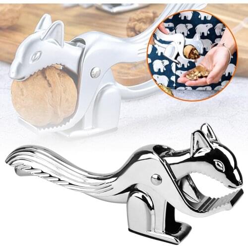Quick Walnut Cracker Sheller Opener Squirrel Shape Almond Pecan Nuts Multi-Function Nutcracker Pine Pecan Hazelnut Plier