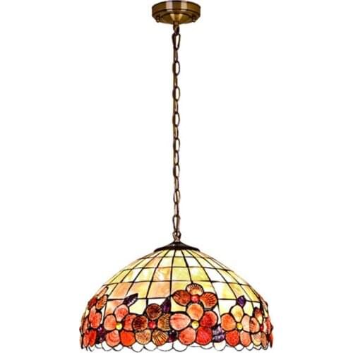 Modern Pendant Light Metal Chain Shell Cover Lighting Fixture Bedroom Living Room Dining Room Hanging Lamp