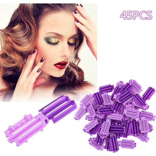 45pcs/Bag Fluffy Hair Roots Perm Rod Bars Corn Curler DIY Curler Fluffy Hair Roots Perm Hair Styling Tool for Salon Travel Home