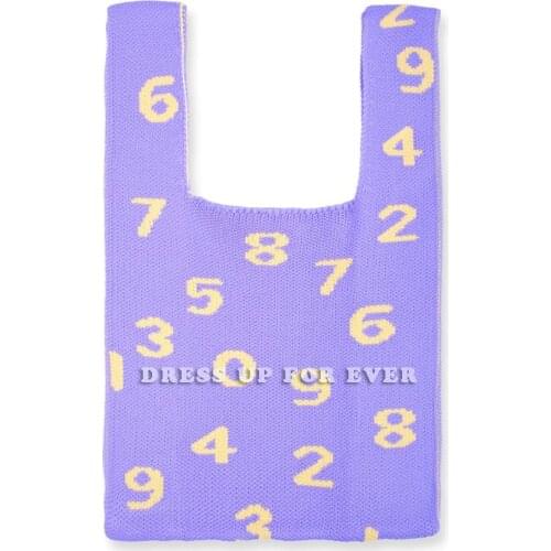 Fashion Folding Color Shoulder Wrist Underarm Number Bag Wool Woven Large Capacity Retro Chic Tote Handbag Womens Street Travel