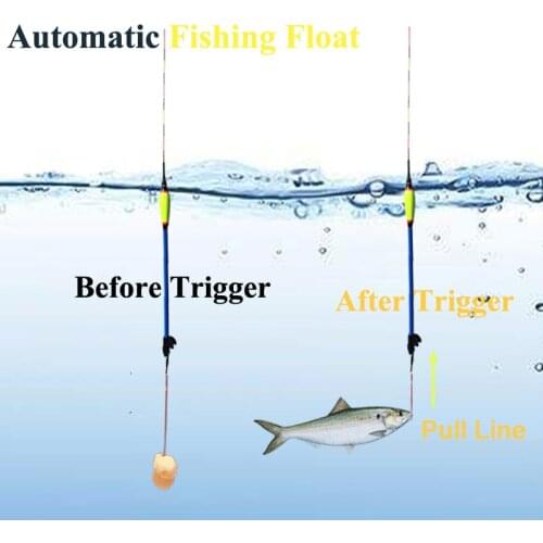 Smart Fishing Float Fish Bite Trigger Hook Automatically Electronic Trap intelligent Buoy LED Strike Alert Alarm Night Bobber