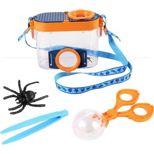 4.5 Times Fancy Toy Childrens Classroom Outdoor Exploration Double Lens Insect Observation Box Magnifying Glass