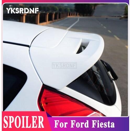 YKSRDNF For Ford Fiesta 2009 2010 2011 2012 2013 Auto ABS Plastic Unpainted Color Rear Trunk Boot Wing Spoiler Car Accessori