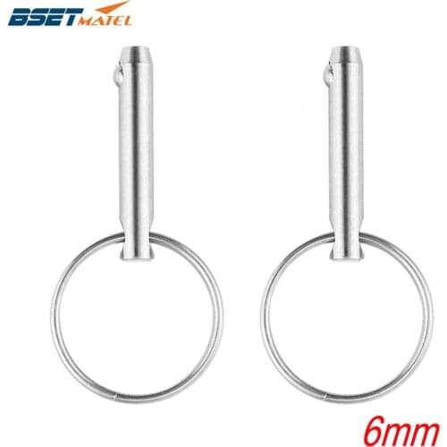 2PCS 6mm 316 Stainless Steel Quick Release Ball Pin for Boat Bimini Top Deck Hinge Marine hardware Boat Accessories