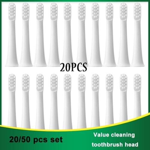 For Xiaomi T100 20-50 Pieces Suitable Sonic Electric Toothbrush Cleaning/health/soft Vacuum DuPont Replacement Brush Head