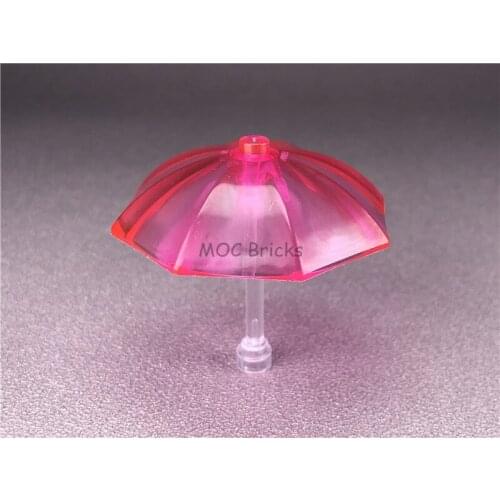 20pcs/lot MOC Bricks Utensil big size Umbrella pink fit with 4094 Educatianal Building Blocks DIY Dolls Toys for kids gifts