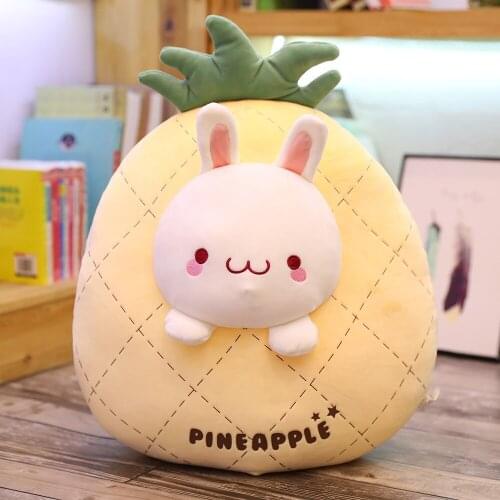 50cm Cute Beautiful Pineapple Fruit Plush Plant Toy Cartoon Plush Doll Boy Girl Anti-stress Pad Pillow Gift Cartoon Fruit Pillow