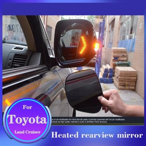 For Toyota Land Cruiser Rearview Mirror Modification Prado Heated Rearview Mirror LC200 Anti-Glare Car Defogging Rearview Mirror