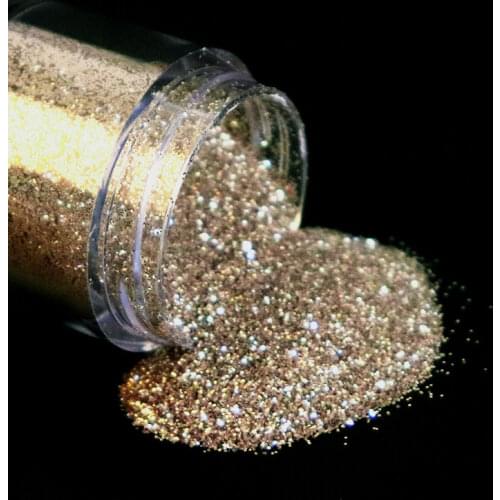 10g Champagne Gold Glitter Nail Powder Sequins Holographic Shiny Mix Dip Powder Flakes Nail Art Pigment Paillettes for Nails