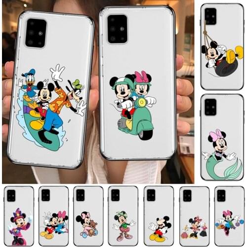 Unique Mickey Mouse Anime Style Transparent Phone Case Hull For Samsung Galaxy A50 A51 A20 A71 A70 A40 A30 A31 80 E 5G S Shell A