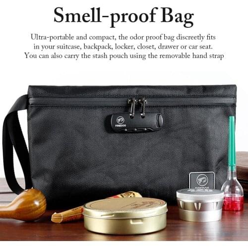 Travel Storage Deodorant Bag Password Lock Multifunctional Activated Carbon Odor-proof Smell-proof Tote Waterproof Pouch #CW