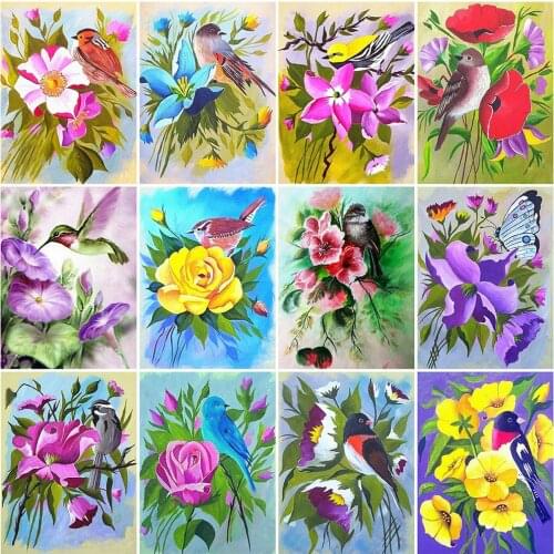 Evershine 5D DIY Diamond Painting Bird Full Square Diamond Embroidery Sale Flower Rhinestone Cross Stitch Home Decor Gift