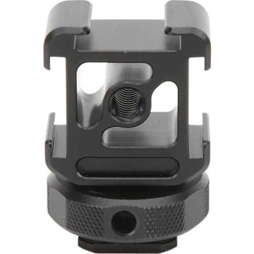 PT-12 Triple Cold Shoe 1/4'' Screw Adapter Extend Microphone Fill Light Monitor Magic Arm DSLR Camera Accessories