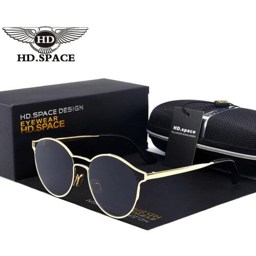 HD Top Grade Metal Round Frame Women Sunglasses Hipster Street Snap Eyewear Colorful Coating Glasses UV400 Oculos De Sol LM043