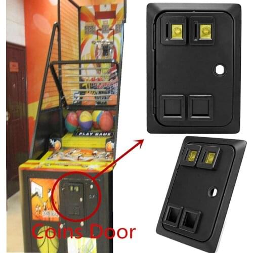 HOT Arcade or Pinball Game Machine Two Entry Coin Door Wells Gardner Style Coins Door Gate with Mech Coin Operated