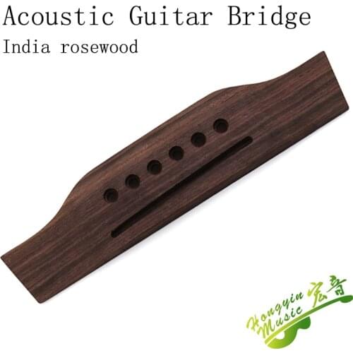 Indian Rosewood Acoustic Guitar Bridge Replacement Parts High Quality Rosewood Wood Guitar Accessories 165*37.5*9.7mm