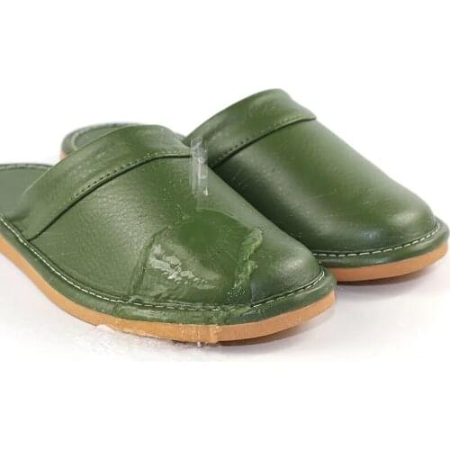 Cheap Shoes Leather Slippers Men Indoor Home Shoes 2021 Spring Flat High Quality Unisex House Slippers Waterproof Shoes Man