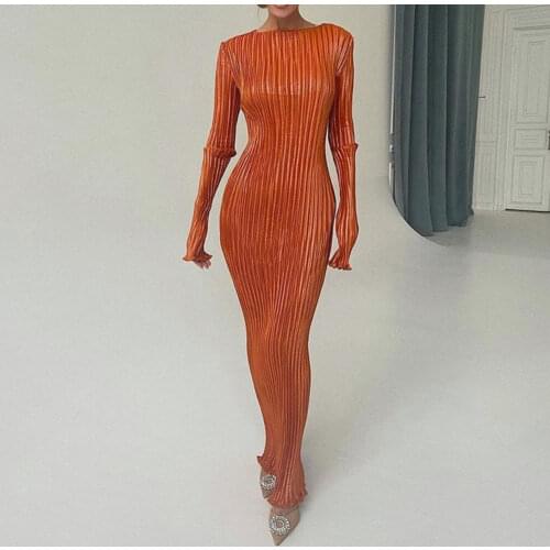 NOBLE PLEATS Summer Dresses With Sleeves