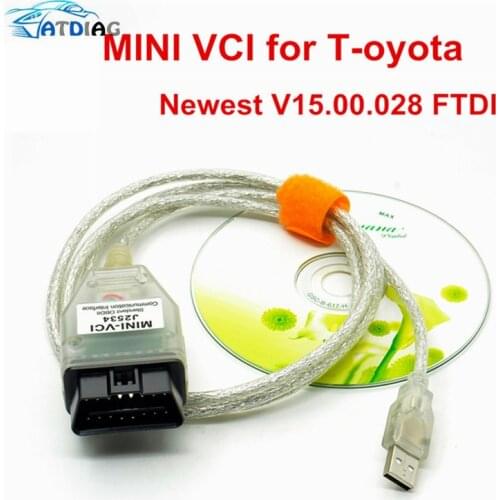 OBD2 Car Diagnostic Cable MINI VCI Diagnostic Scan Tool Compatible for TOY-OTA Diagnostic Test Line TIS J2534 V15.00.028